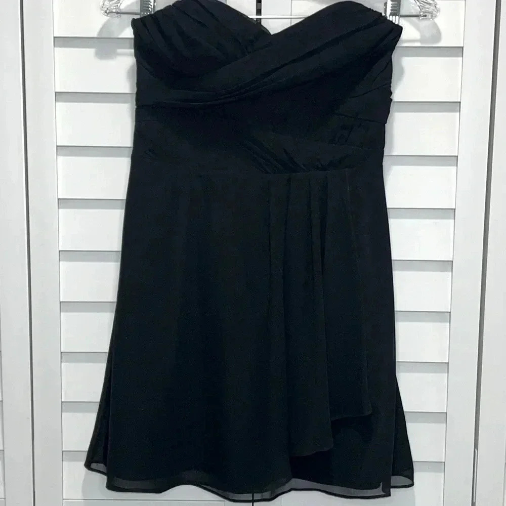 Imperfect NWT hoco dress Express black sweetheart neckline flowy mesh 0 classic